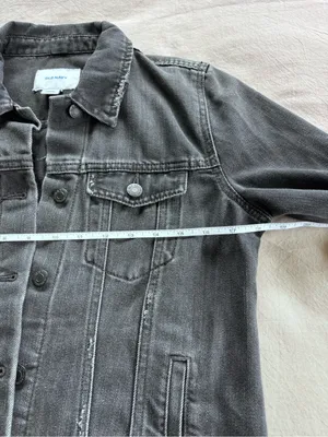 Old Navy Faded Black Denim Jacket thumbnail 6