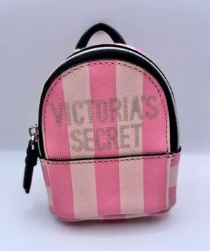 Victoria's Secret heritage stripe mini backpack keychain thumbnail 1
