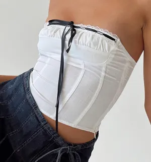 Princess Polly Elkin Strapless Top White thumbnail 2
