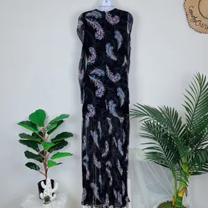 Bellevue Feather Black Zariah V Neck Long Sleeve Maxi Dress Wedding Guest thumbnail 5