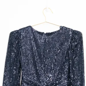 Aqua Formal - Navy Sequin‎ Twist-Front Gown thumbnail 6
