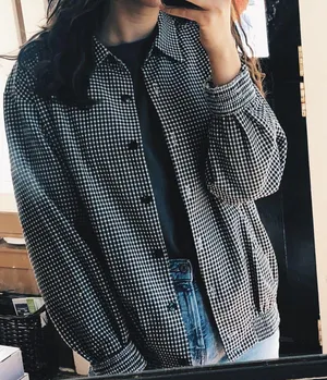 Vintage bomber gingham jacket Multiple Size 14 thumbnail 1
