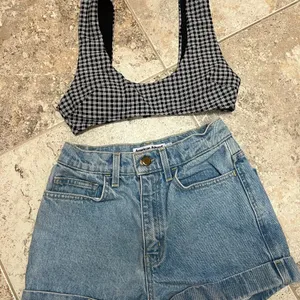 Aerie Chic Black and White Plaid Top thumbnail 2