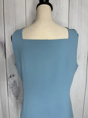 Ann Taylor Tank Top Womens Sz Large Blue Square Neck Sleeveless thumbnail 8