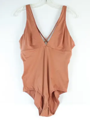 Aerie Bronze Tan Sunnie Bodysuit Womens Size L thumbnail 2