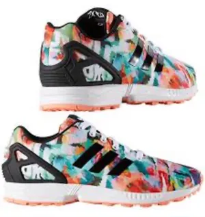 adidas Multicolor Athletic Sneakers with Black Stripes thumbnail 1
