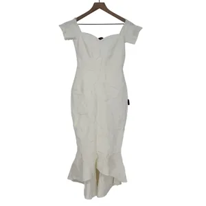 Lulus‎ How Much I Care Ivory Off-The-Shoulder Midi Dress Size S thumbnail 4