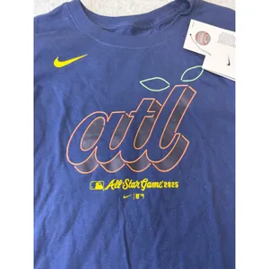 Nike MLB All Star Game 2025 Atlanta ATL Navy Blue Graphic T-Shirt Womens‎ Small thumbnail 2