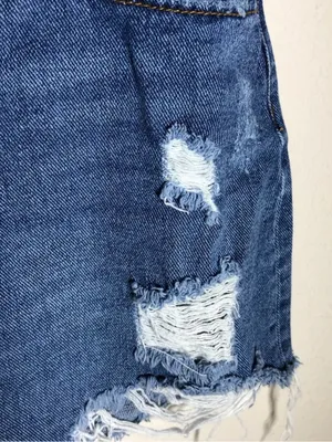 PacSun Denim Distressed Low Rise Micro Skirt Size 27 thumbnail 6