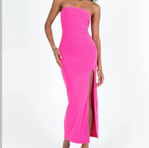 Princess Polly Panama Pink Strapless Maxi Dress Hot thumbnail 4