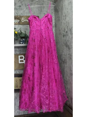 B Darlin Floral Glitter Sweetheart Sleeveless Gown Dress Fuschia Pink 7/8 thumbnail 2