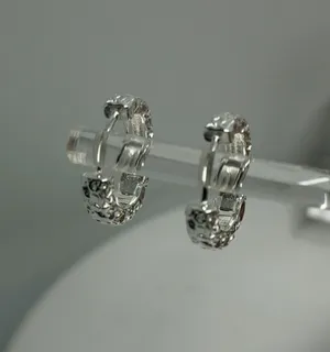 925 Sterling Silver Earrings Hoop thumbnail 5