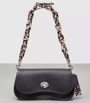 NWT Coach Coachtopia Leather Micro Wavy Dinky Bag n Black thumbnail 1