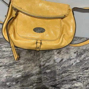Nine West Yellow Faux Leather Crossbody Bag thumbnail 2