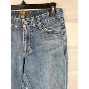 7 For All Mankind The A Pocket Blue Denim Bootcut 5 Pocket Design Size 29 thumbnail 6