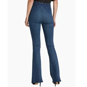 Free People Jayde Flare Jeans 30 High Waist Seamed Denim Boho 70s Style Retro thumbnail 3