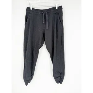 PACT Organic Cotton Cinched Tapered Leg Joggers Women's‎ M Gray Athleisure thumbnail 2