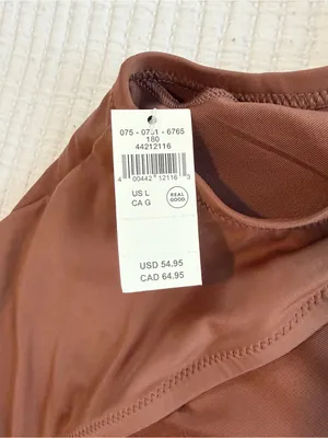 aerie Henley Full Coverage One Piece Swimsuit in Chocolate Brown NWT thumbnail 6