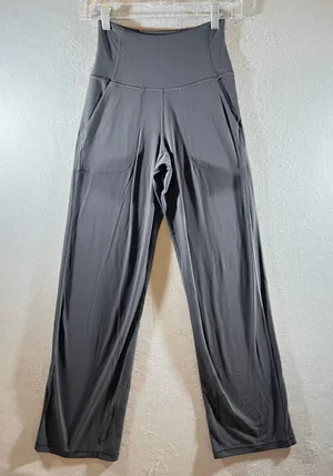 839 | lululemon Align Wide Leg Nulu High‎ Rise Yoga Pant Graphite Grey Womens 2 thumbnail 1