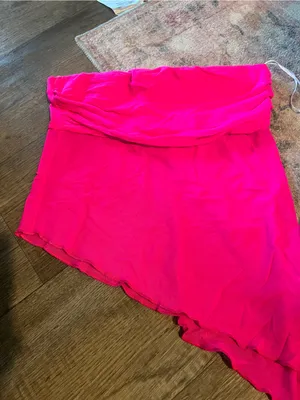 Urban outfitters Strapless Asymmetric Pink tube top thumbnail 6