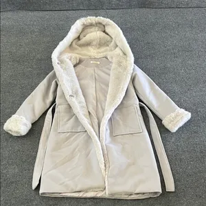 Cozy Hooded Coat with Faux Fur Trim Size‎ M thumbnail 3