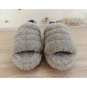 UGG Fluff Yeah Slide Slippers Taupe Sand Size EU 36 US 5 W Great Condition thumbnail 4