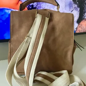 Stylish Brown Backpack Tan thumbnail 3