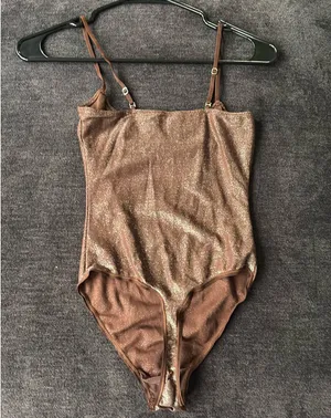 Skims brown glitter bodysuit thumbnail 4