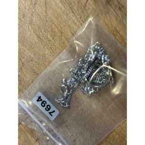 HEADPHONES pendant silver Necklace With Rhinestone-Accented Pendant On Fine Chai thumbnail 5