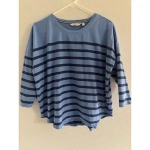 Vineyard Vines‎ Deluxe Tee Womens Medium Newport Blue Striped Coastal Beachy thumbnail 3