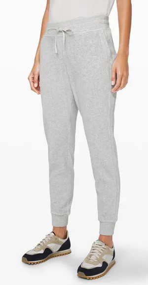 Lululemon Warm Down Jogger *Velour in Heathered Core Ultra Light Grey thumbnail 1