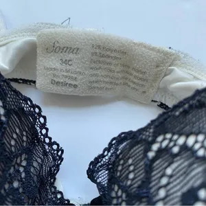 Soma Desiree White & Black Underwire‎ Bra thumbnail 3