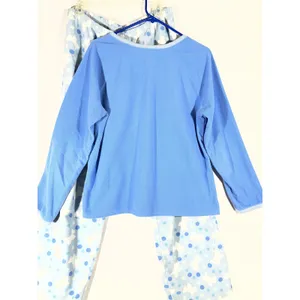 VS‎ Pink K Fleece Scottie Dog Polka Dot PJ Set Women L Blue Long Sleeve Cozy thumbnail 2