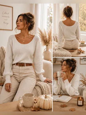 Madewell Wool Cashmere Scoop Neck Ribbed Sweater Ivory Size M AS IS thumbnail 2