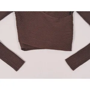 Abercrombie & Fitch LuxeLoft Slim Wrap Sweater Size S Brown Quiet Luxury Fall thumbnail 8