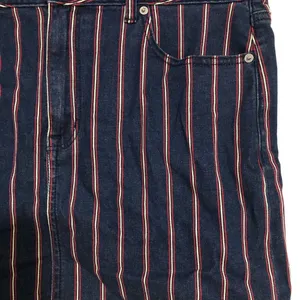 American Eagle Blue/Red Striped Super Stretch Hi Rise‎ Mini Denim Skirt size 14 thumbnail 2