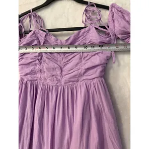 Universal Threads Lavender Purple Tiered Maxi Dress Womens XS Smocked Puff Sleeve thumbnail 5