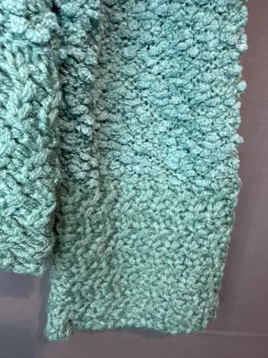 Women M Dokotoo Green Popcorn Knit Open Front Cardigan Sweater Textured thumbnail 3