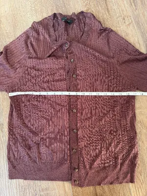 Ann Taylor Brown Button Down Cardigan - Size XL thumbnail 5