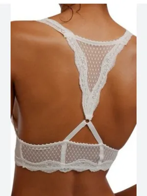 Free People | FP‎ Intimately Midweek Polka Dot Ivory Bralette Sz M thumbnail 7