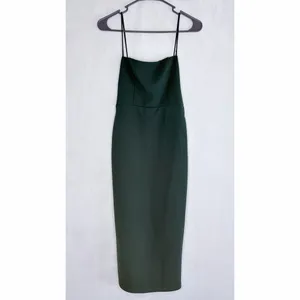 Hello Molly Dark Green Can’t Afford Me Midi Dress NWT thumbnail 4