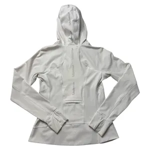 Lululemon White Hooded Full Zip Athletic Jacket Size 8 Dash into Dusk thumbnail 6