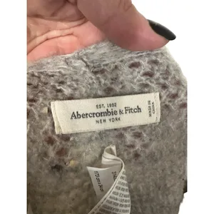 Abercrombie & Fitch Gray Wool Blend Loose Knit Scarf Women OS thumbnail 3