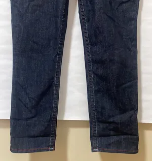 WLHJ58FE2 Americana Chain Dark Rinse Rolled Capri Jeans $209 EUC 28 thumbnail 6