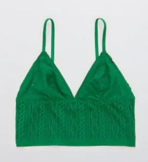 Aerie Cable Lace Longline Bralette thumbnail 1