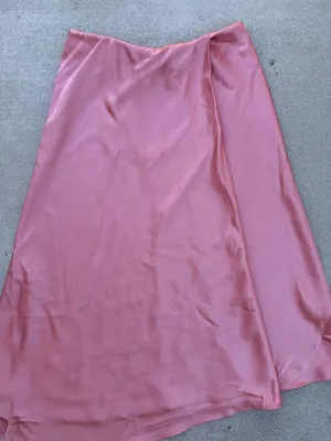 Alice + Olivia Pink Satin Asymmetrical Evening Formal Skirt Coquette Women's 4 thumbnail 2