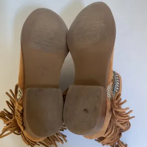 Zara Trafaluc Women’s Fringe Ankle Boots Size 36 Suede Western Boho Booties thumbnail 6