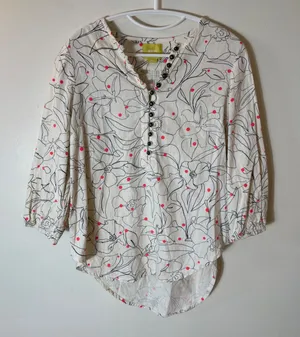 Maeve‎ Anthropologie Bethesda Floral Flannel Top Size Small thumbnail 1