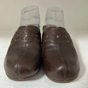 Dansko Dark Brown Leather Mules thumbnail 2
