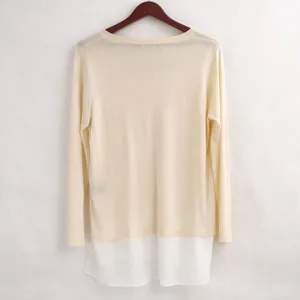 Lauren Ralph Lauren Sweater Women PS Cream Silk Blend Layered‎ Preppy Minimalist thumbnail 8